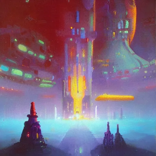 Image similar to an amazing piece of art by Paul Lehr