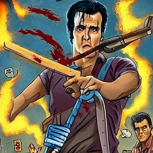 Image similar to ash vs the evil dead