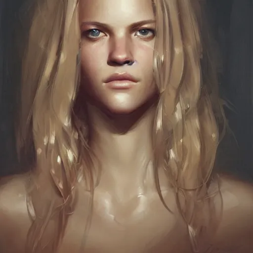 Prompt: portrait of erin heatherton, detailed face, greg rutkowski, intricate, elegant, highly detailed,