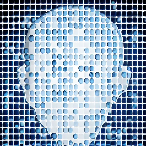 Image similar to a human head made out of water logo icon, minimalistic, small, water manipulation, ray tracing, sharp focus, 8 k resolution