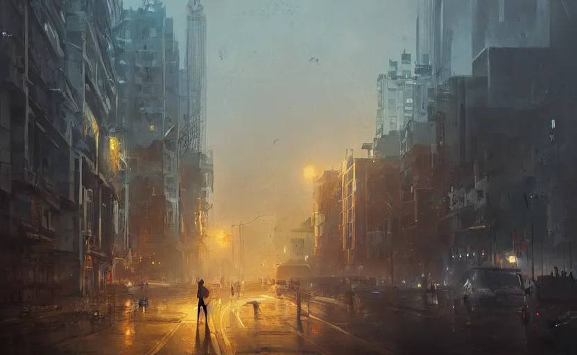 Image similar to A painting of Mumbai trending on artstation in the style of Greg Rutkowski