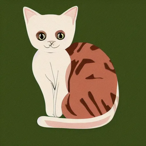 Image similar to a cute cat in the style of david lanham