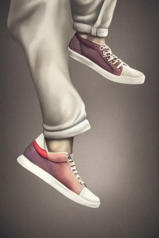 Image similar to Sneakers beautiful art, realistic proportions, soft light, soft colors, smooth, sharp focus, illustration, art