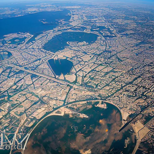 Image similar to An aerial view photograph of Austin, Texas from the International Space Station