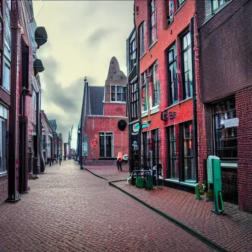 Image similar to cyberpunk alkmaar citycape 8 k photo award winning