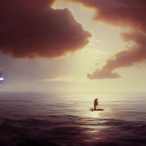 Prompt: Concept art, A whale floats in the cloud, 8k, bright light, james gurney, greg rutkowski, john howe, grand background, epic, artstation