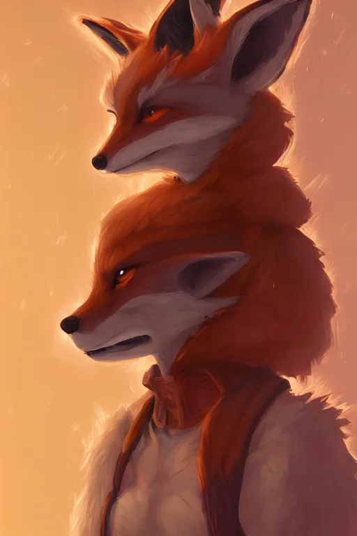 Image similar to a fox fursona, trending on artstation, by kawacy, furry art, digital art, cyberpunk, high quality, backlighting