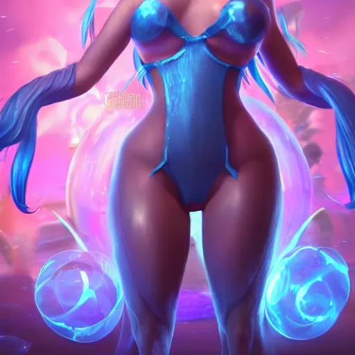 Prompt: a full body shot of CGI Jinx, posing for the camera, blue well presented ponytail hair, beautiful well rounded face, not wearing many clothes, big breasts, slend body, from Arcane, from League of Legends, digital art, exquisite detail, polished, post-processing, photo-shopped, low angle, octane render, unreal engine, hyper realism, cinematic, trending on ArtStation, 8k, High contrast, by Roger Magrini