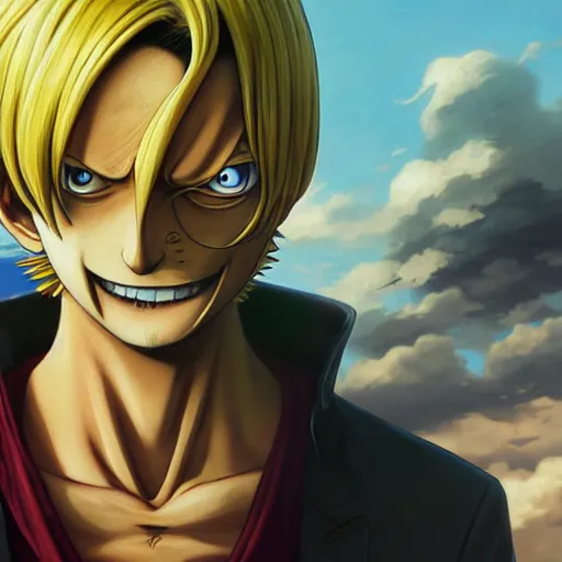 Prompt: highly detailed vfx portrait of angry sanji by eiichiro oda!!!, stephen bliss, greg rutkowski, rhads, beeple, makoto shinkai, tom bagshaw, alphonse mucha, sharp focus, art by artgerm, greg rutkowski, stanley kubrick, backlit, harsh overhead sunlight, matte, johannes vermeer,