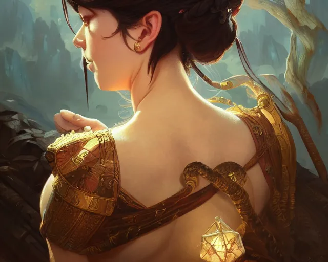 Image similar to photography of kawanabe kya? sai, deep focus, d & d, fantasy, intricate, elegant, highly detailed, digital painting, artstation, concept art, matte, sharp focus, illustration, hearthstone, art by artgerm and greg rutkowski and alphonse mucha