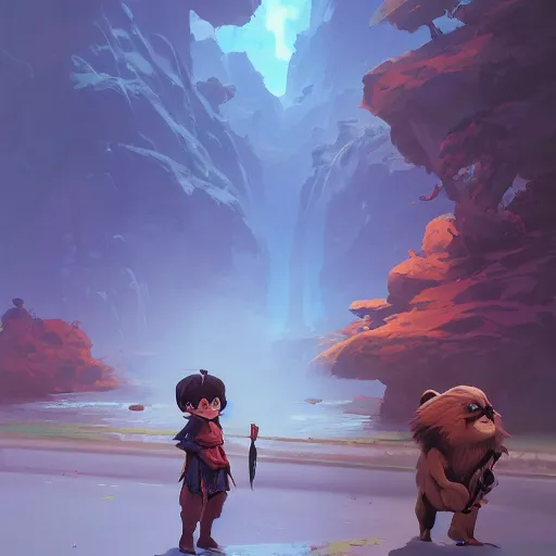 Image similar to hero world ewoks, behance hd by jesper ejsing, by rhads, makoto shinkai and lois van baarle, ilya kuvshinov, rossdraws global illumination