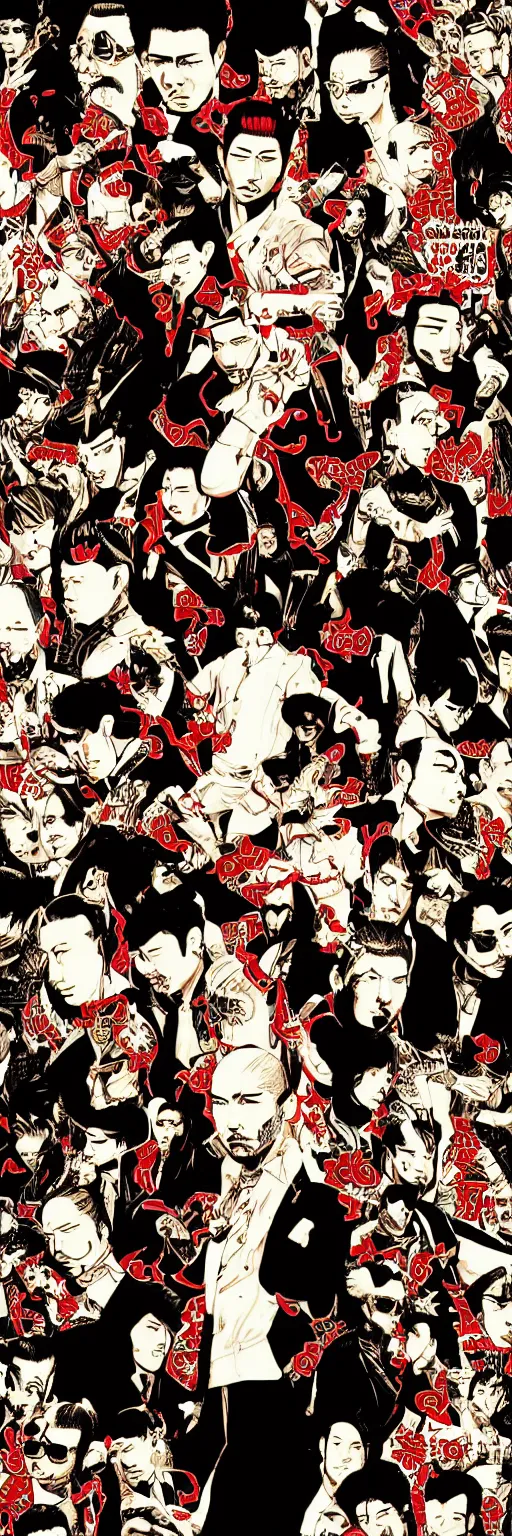 Image similar to yakuza style digital art