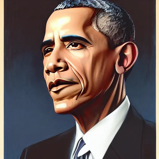 Image similar to obama portrait by gerald brom