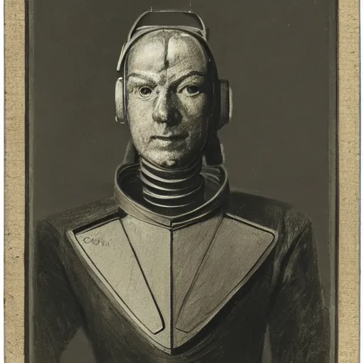 Image similar to portrait of leonard euler as a robot