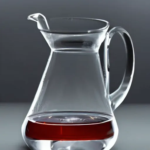 Prompt: a glass pitcher of quantum dots