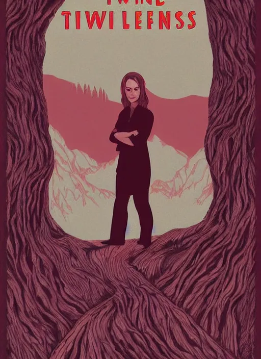 Image similar to twin peaks movie poster art by katherine lam