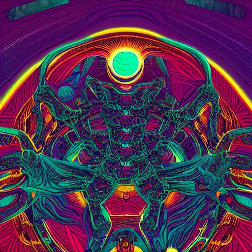 Image similar to The infinite loop of thoughts, surreal, LSD, detailed, intricate, elegant, highly detailed, digital painting, artstation, smooth, sharp focus, illustration, art by Kilian Eng