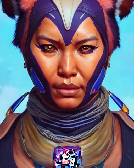 Image similar to The Tiger Queen as an Apex Legends character digital illustration portrait design by, Mark Brooks detailed, soft lighting