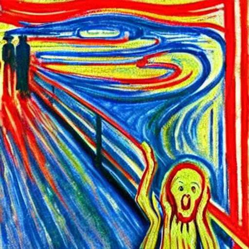 Image similar to munch's the scream featuring macaulay culkin from home alone