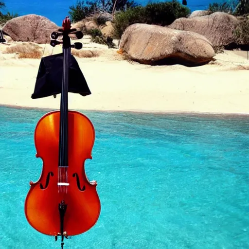 Image similar to a cello in a bikini