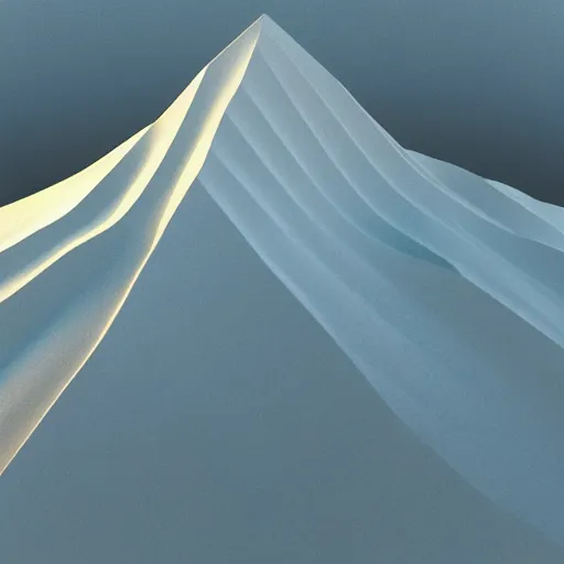Prompt: abstract computer generated image of a mountain range from a birds eye view perspective, a low poly render by Gabriel Dawe, surrealism, trending on polycount, generative art, low poly, rendered in cinema4d, terragen
