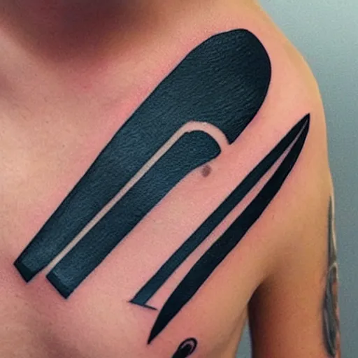 Image similar to minimal knife tattoo