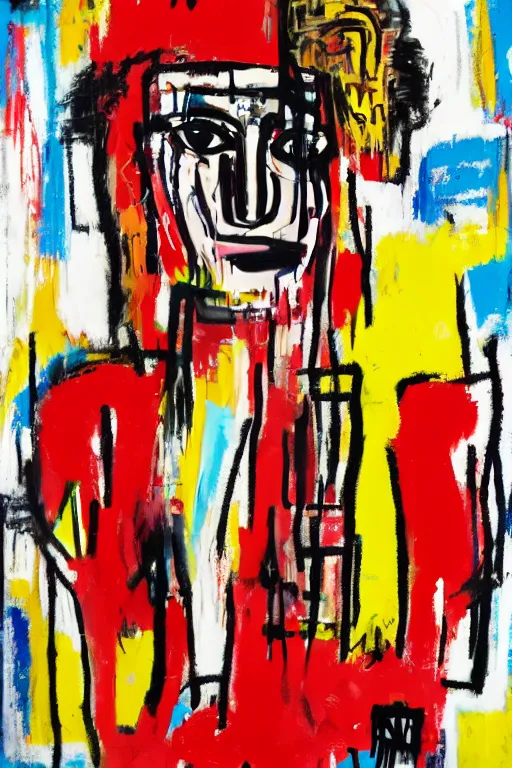 Image similar to cinta laura in the style of jean michel basquiat