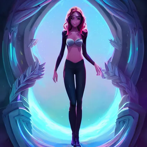 Image similar to a portrait of a beautiful full body Stella Maeve dark magic, art by lois van baarle and loish and ross tran and rossdraws and sam yang and samdoesarts and artgerm, digital art, highly detailed, intricate, sharp focus, Trending on Artstation HQ, deviantart, unreal engine 5, 4K UHD image