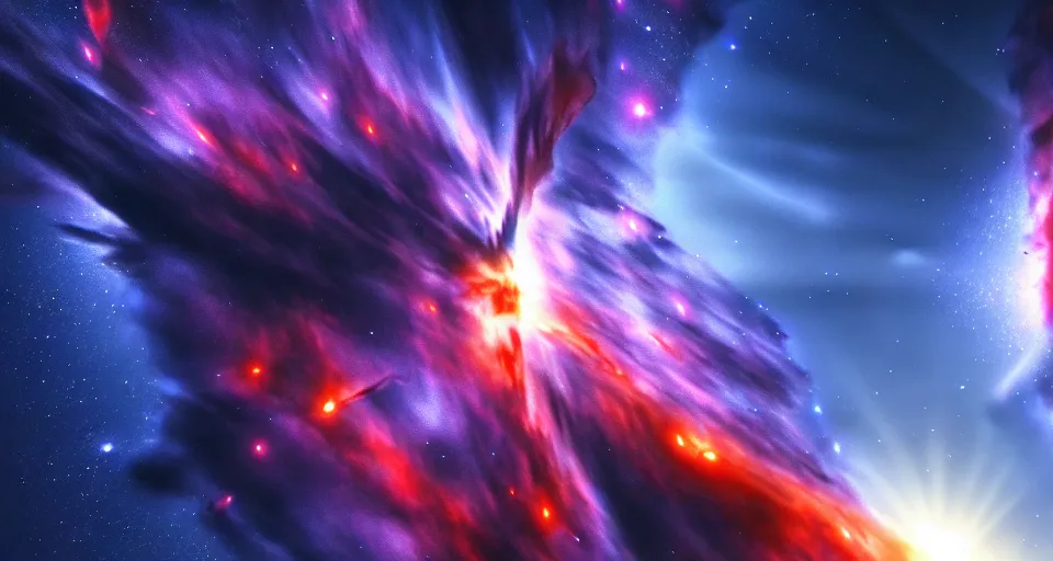 Prompt: highly detailed cinematic scifi render of a dramatic powerful nebula in space, dramatic powerful nebula, 4 k, 8 k, hd