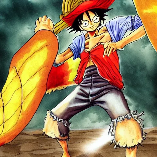 Image similar to luffy as dragon