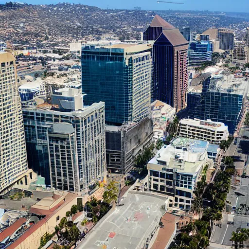 Prompt: a photo of downtown San Diego