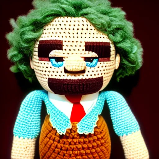 Image similar to danny de vito as a crochet doll