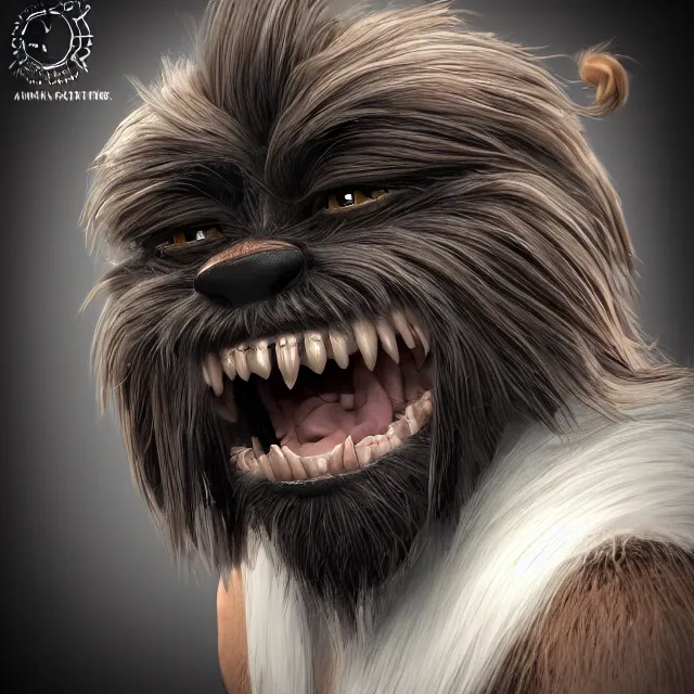 Image similar to perfectly centered portrait, happy hairy monster, candid photography, by anne stokes, highly detailed, unreal engine 5