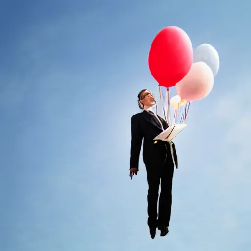 Image similar to photo of a french lawyer with birthday balloons