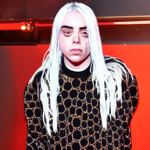 Image similar to billie eilish having Trypophobia