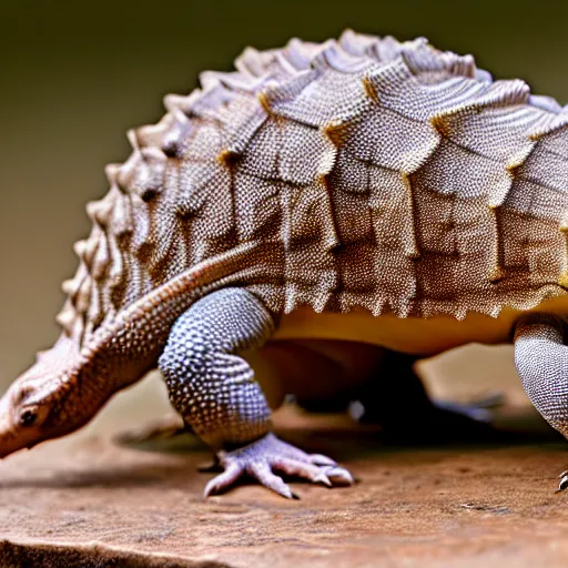 Image similar to a lizzard - armadillo - hybrid, animal photography