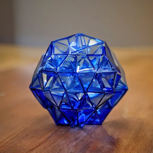 Image similar to the most beautiful sapphire crystal dodecahedron in the world