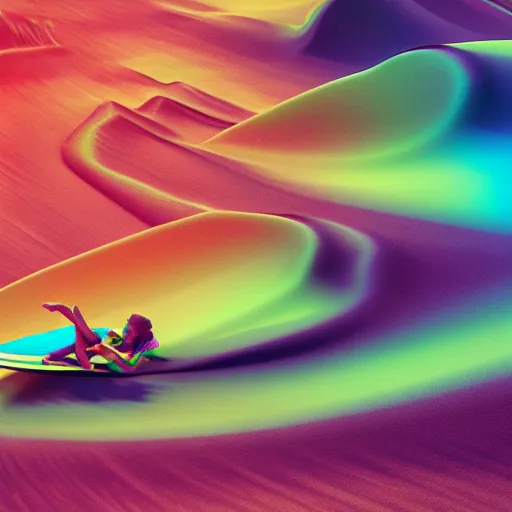 Image similar to psychedelic surfing, octane render, 8k, ultra detailed