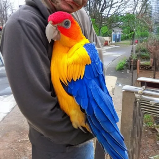 Image similar to human parrot