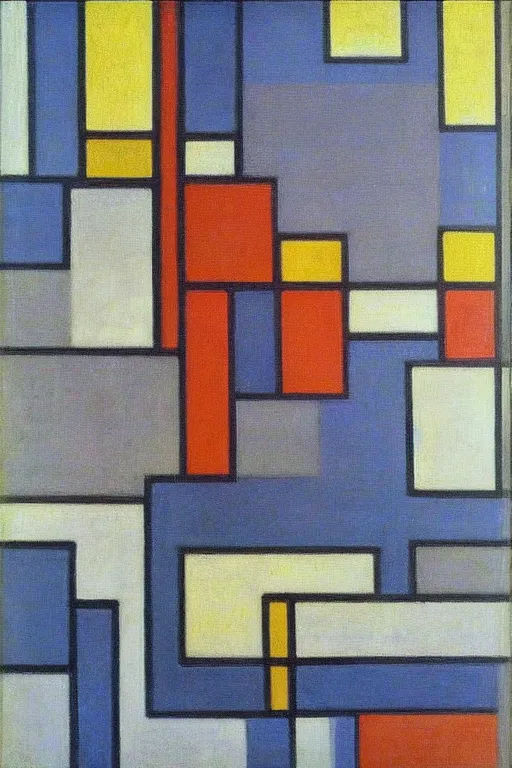 Prompt: “Painting made by Piet Mondrian”