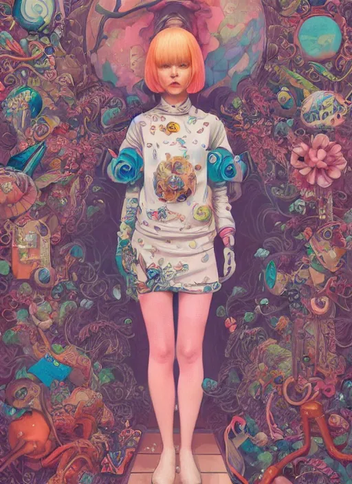 Prompt: y2k girl :: by Martine Johanna and Simon Stålenhag and Chie Yoshii and Casey Weldon and wlop :: ornate, dynamic, particulate, rich colors, intricate, elegant, highly detailed, centered, artstation, smooth, sharp focus, octane render, 3d