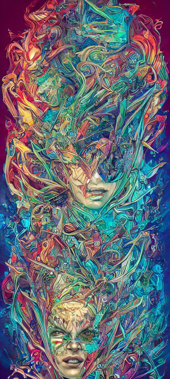 Image similar to android jones alex grey android jones alex grey mark cooper, artgerm artstation award winning photorealistic detailed hypervivid intense fantasy concept art, hypervivid intense mcbess, the sea by dan mumford