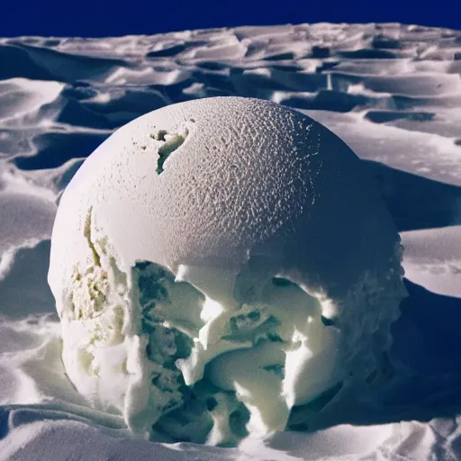 Image similar to earth made of ice cream melting under the heat