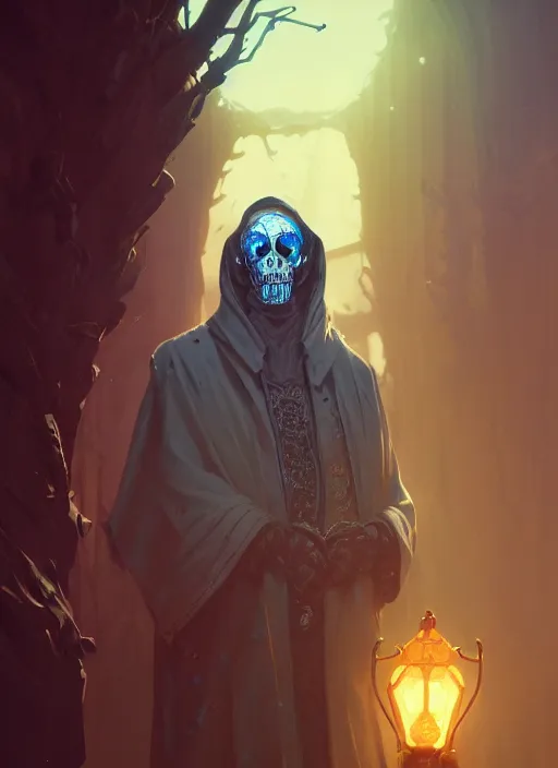 Prompt: Highly detailed portrait of a Lich, in GTA V, Stephen Bliss, unreal engine, fantasy art by Greg Rutkowski, Loish, Rhads, Makoto Shinkai and Lois van baarle, ilya kuvshinov, rossdraws, Tom Bagshaw, global illumination, radiant light, detailed and intricate environment