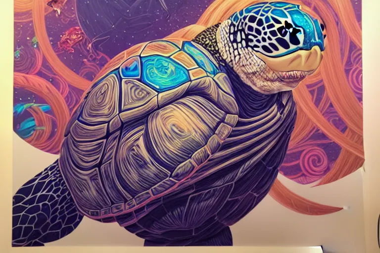 Image similar to turtle turtle, tristan eaton, victo ngai, artgerm, rhads, ross draws