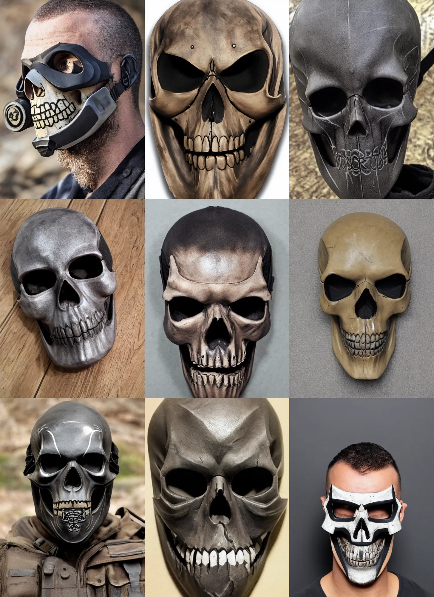 Prompt: spec ops mask, skull logo on the forehead