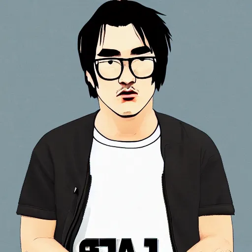 Prompt: joji as a grand theft auto 5 character, grand theft auto loading screen style