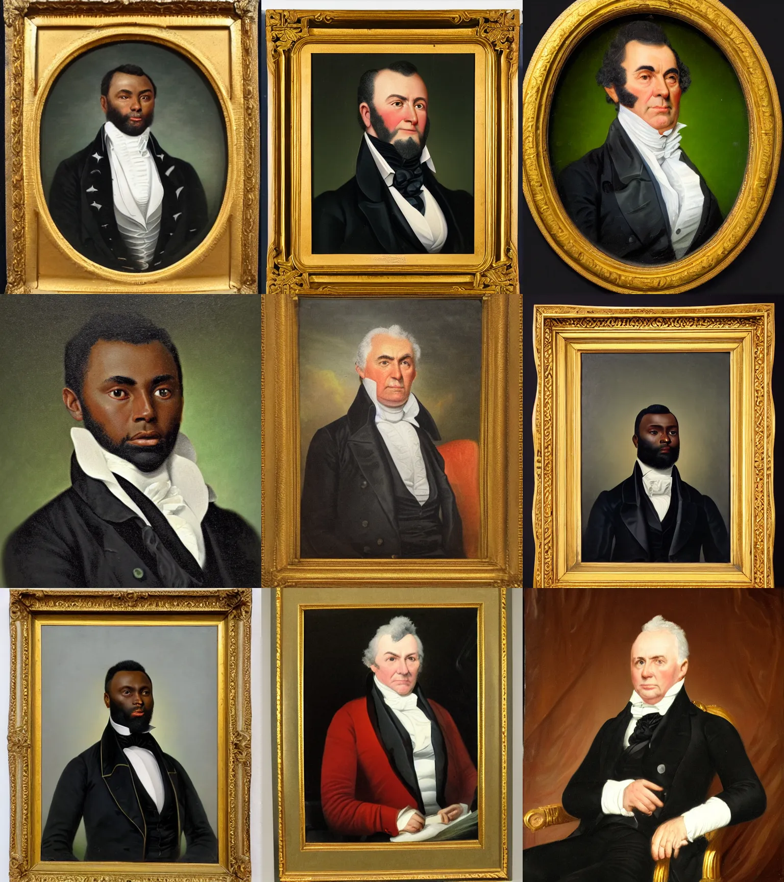 Prompt: Jaylen Brown, Boston Celtics Jaylen Brown 6th President of the United States, 1825-1829, Portrait by George Peter Alexander Healy in 1858. Oil on canvas, White House Collection/White House Historical Association