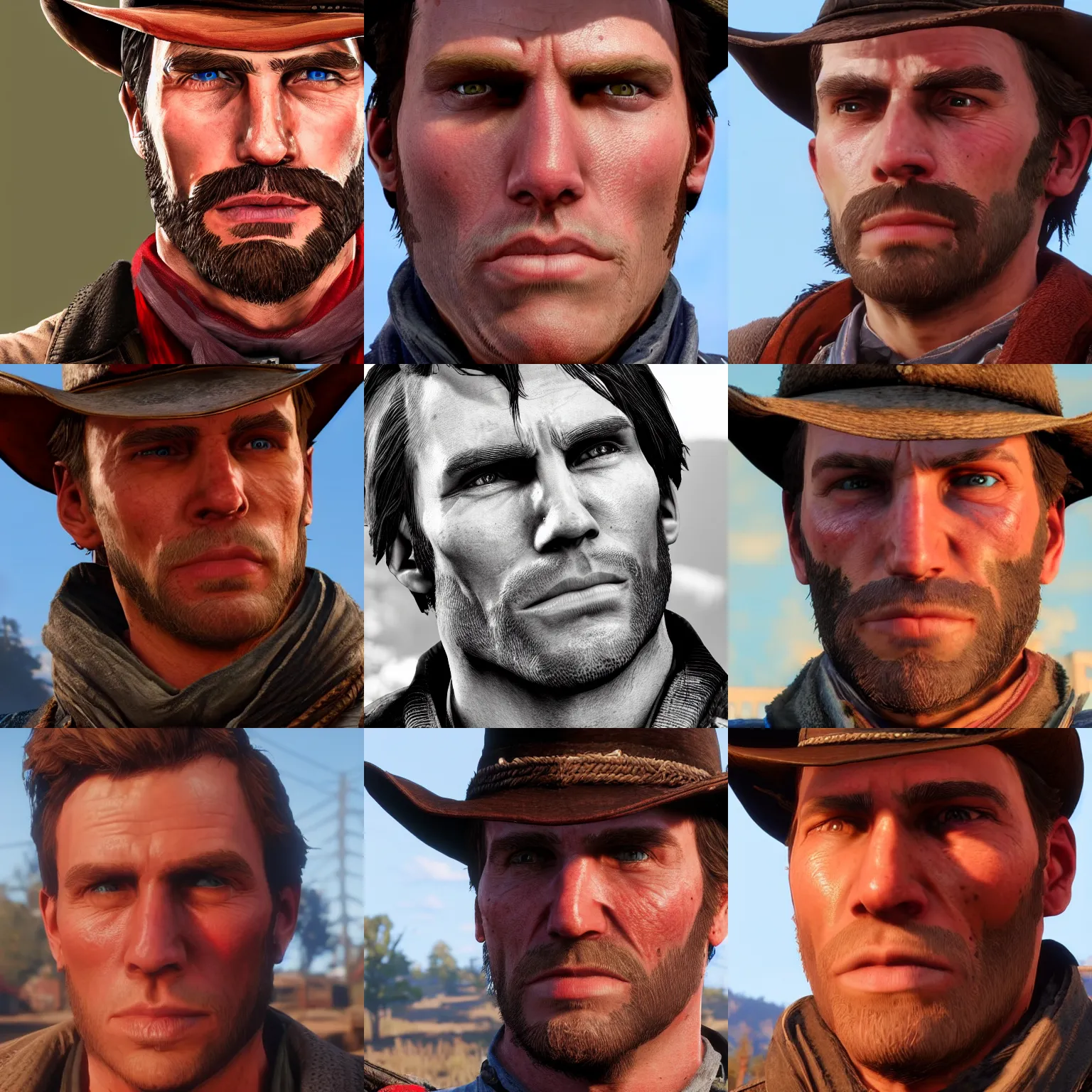 Prompt: close up portrait of jerma985 in red dead redemption 2, beardless, gaming, detailed, 4k