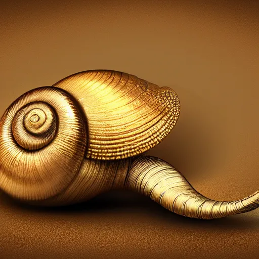 Image similar to a snail with a golden shell wearing dark shades, 4 k, digital art, realistic